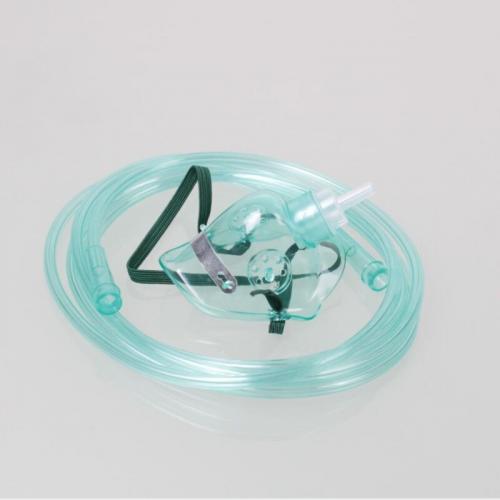 Oxygen face mask with tube