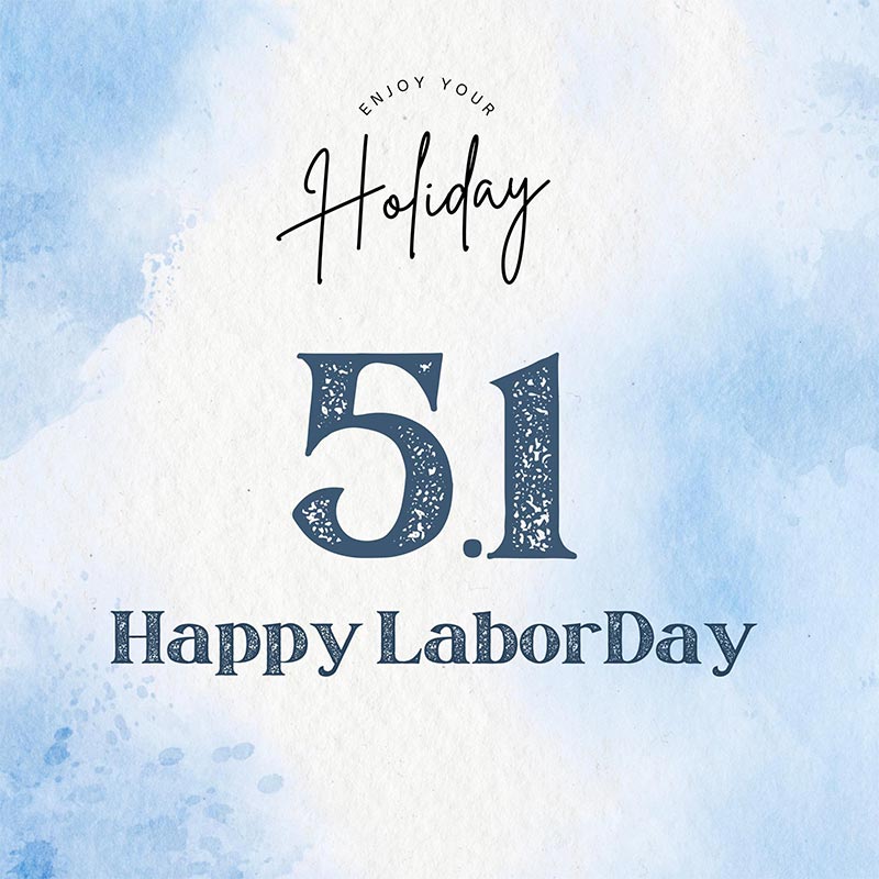 Wir feiern den Labor Day vom 1. bis 5. Mai 2024